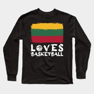 Lithuania Loves Basketball Long Sleeve T-Shirt